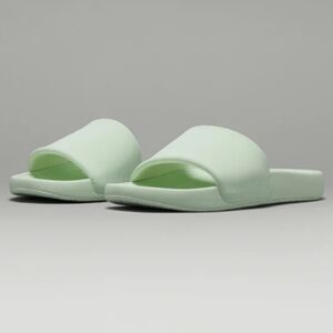 Minimal Slide Sandals in Mint Green